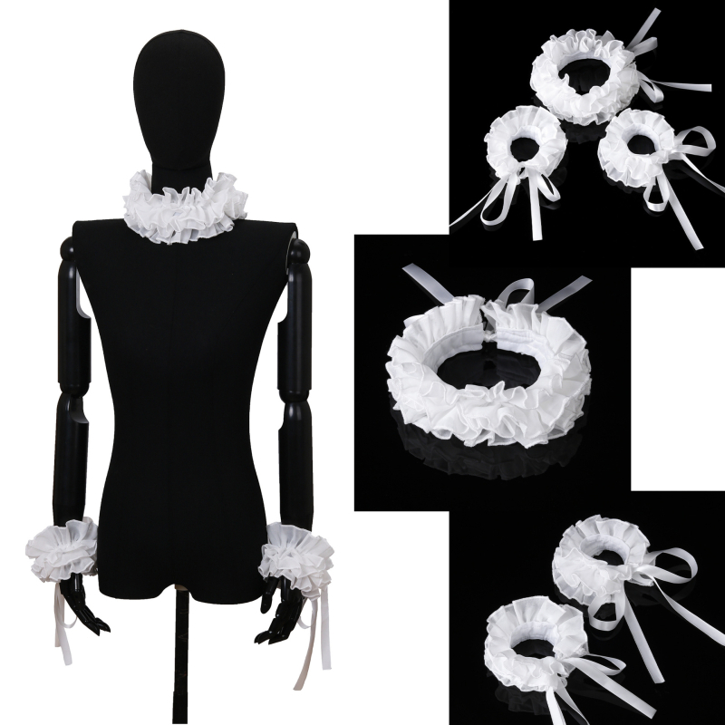 Határokon átnyúló Amazon fotózási kellékek Sifon műgallér nyakörv Kis fodros gallér fülbevaló öltöny Cos kiegészítők