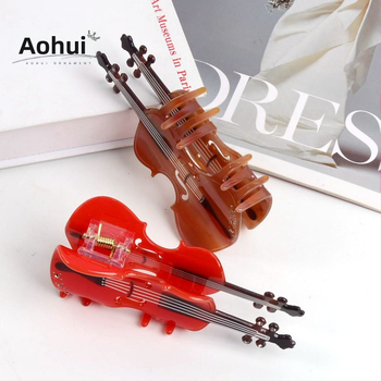 Külkereskedelem, határokon átnyúló új, kreatív, egyszerű, faerezetes hegedű hajtű, nagy érzékkel a fej hátsó részén lévő hajcsavarhoz, nagykereskedelem