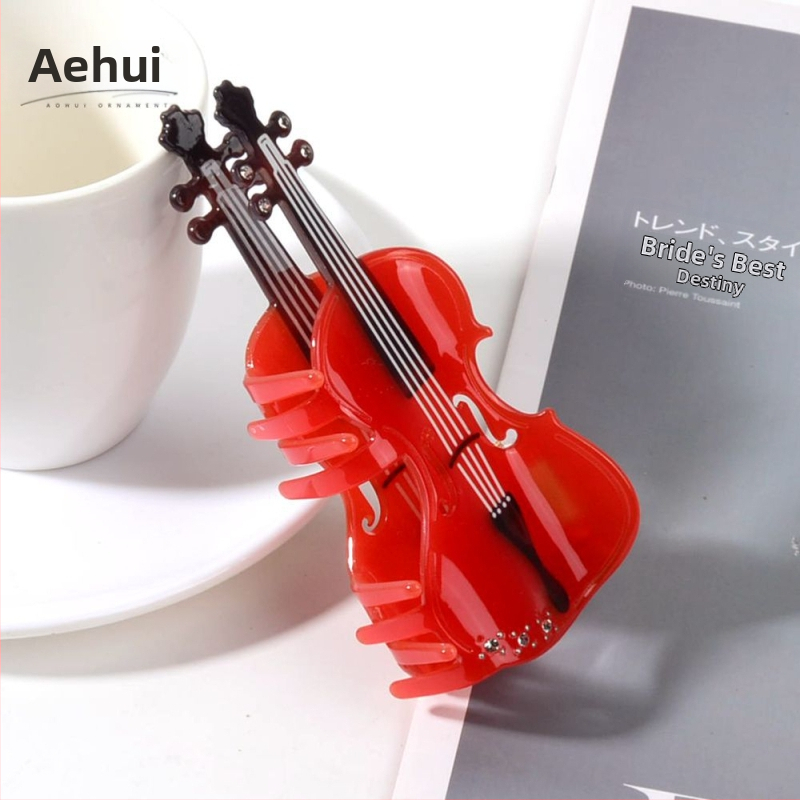 Külkereskedelem, határokon átnyúló új, kreatív, egyszerű, faerezetes hegedű hajtű, nagy érzékkel a fej hátsó részén lévő hajcsavarhoz, nagykereskedelem