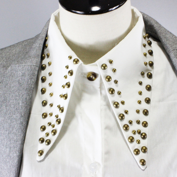 Ψεύτικο κολάρο με πριτσίνια για διασυνοριακό πουκάμισο, πολύ μακρύ μυτερό κολάρο, διακοσμητικό κολάρο, μεγάλη μάρκα ευρωπαϊκής και αμερικανικής Amazon