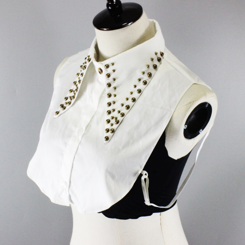 Határokon átnyúló szegecses ing, hamis gallér, extra hosszú, hegyes gallér, dekoratív gallér, nagy márka európai és amerikai Amazon