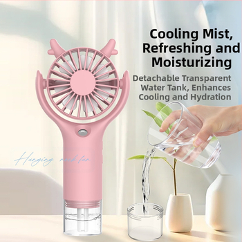 Piiriülene uus käeshoitav pihustusventilaator mini kaasaskantav kaelaventilaator lauaarvuti vaigistatud raske udu kingitus hulgimüük