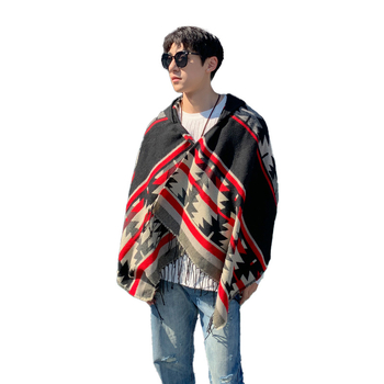 2024 m. naujas norvegiško miško apsiaustas su gobtuvu, švarkas su gobtuvu, unisex šiltas, sustorintas, skara, viršutiniai drabužiai