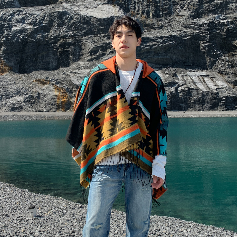 2024 m. naujas norvegiško miško apsiaustas su gobtuvu, švarkas su gobtuvu, unisex šiltas, sustorintas, skara, viršutiniai drabužiai