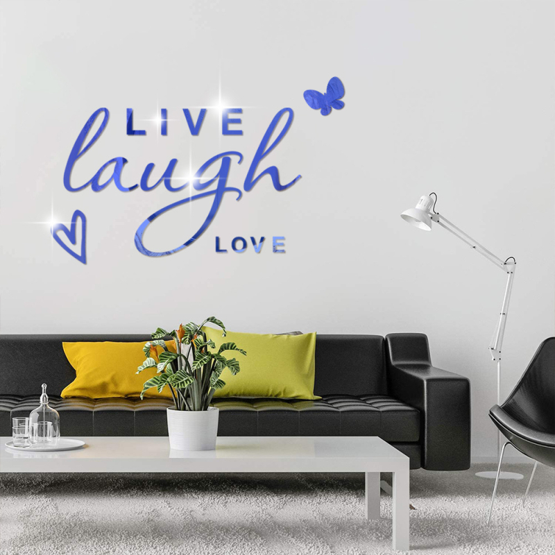 JM910 Külkereskedelmi Északi Angol Tükör Akril Falmatricák Dekoratív Hálószoba Fal Háttér Nappali Egyszerű Falmatricák