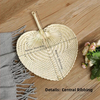 Βεντάλια μπαμπού σε σχήμα ροδάκινου, παλιομοδίτικη πολύχρωμη βεντάλια ροδακινί καρδιά, καλοκαιρινή βεντάλια χειρός, παλιό μωράκι, ανεμιστήρας απωθητικός για κουνούπια, χειροτεχνίες από μπαμπού