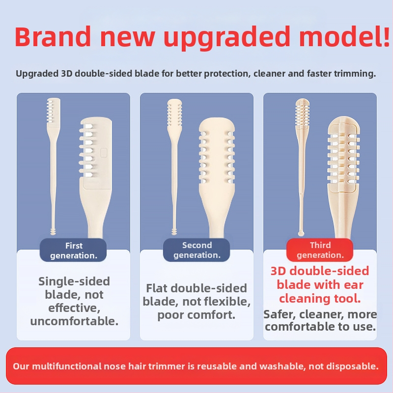 Многофункционална ножица за нос Honey Bundle, подстригване на нос, бръснене, почистване на нос, довършителни работи, ножици за бръснене, комплект от две, директна продажба