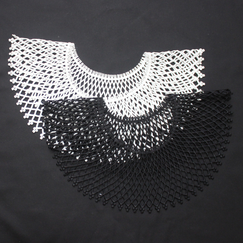 Keresztezett szegélyű, üreges, rugalmas hálós kendő, hamis galléros ruha, dekoratív gallérral, hamis gallérral, Amazon AliExpress