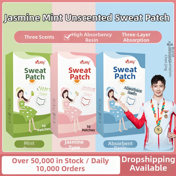 Mėtų skonio pažastų prakaito lipdukas Vienkartinis nematomas sausas pažastų gaivinantis prakaitą sugeriantis įklotas Prakaito lipdukas pažastų lipdukas