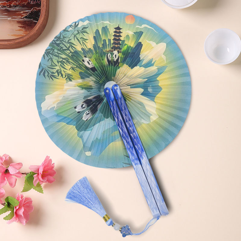 Tuan legyező Mágneses összecsukható legyező Kínai antik legyező Női tánc Hanfu legyező Diák összecsukható legyező tánc Guofeng