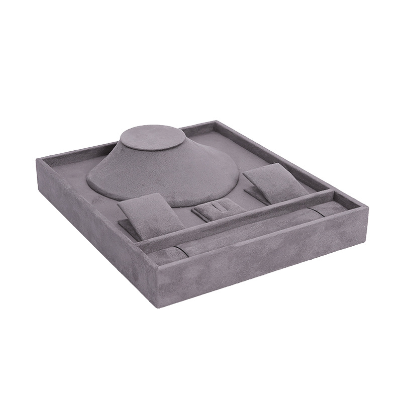 Határokon átnyúló raktáron Kombinált öltöny Ékszertartó Flanel ékszerkorong Ékszerbolt Gyűrű Karkötő Nyaklánc Fülbevaló Többcélú állvány