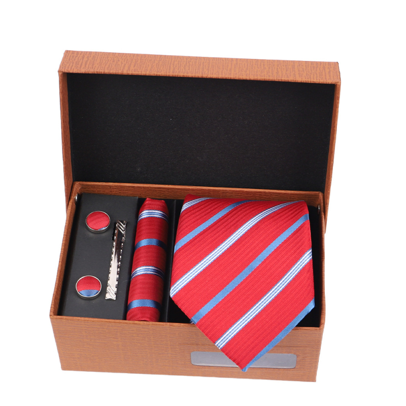 2025 Új Férfi Nyakkendő Szett Ajándékdobozban Luxus Divatos Ajándék Férfi Üzleti Nyakkendő 4 Részes Szett