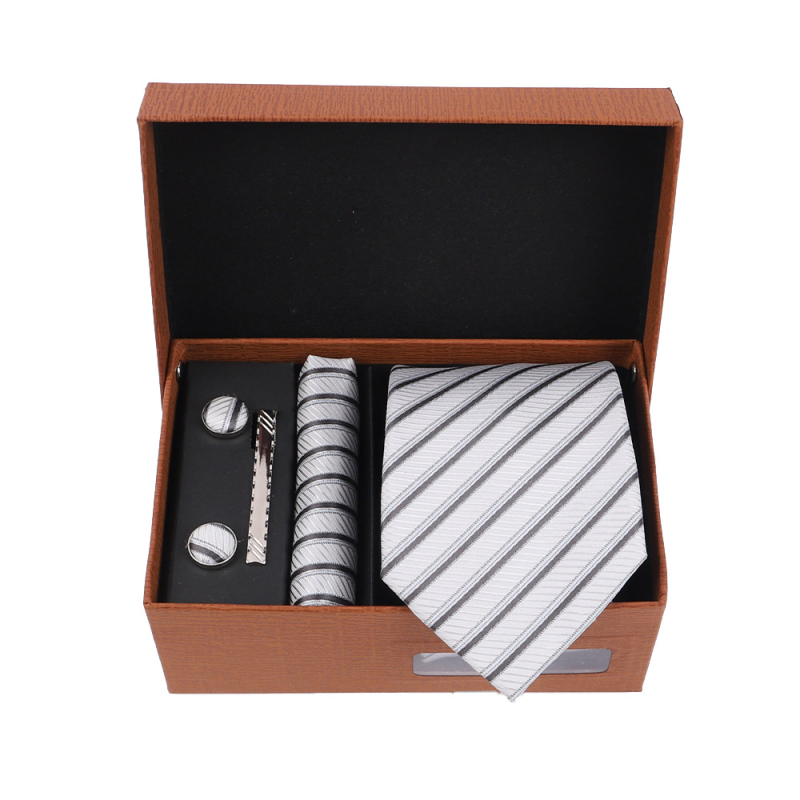 2025 Új Férfi Nyakkendő Szett Ajándékdobozban Luxus Divatos Ajándék Férfi Üzleti Nyakkendő 4 Részes Szett