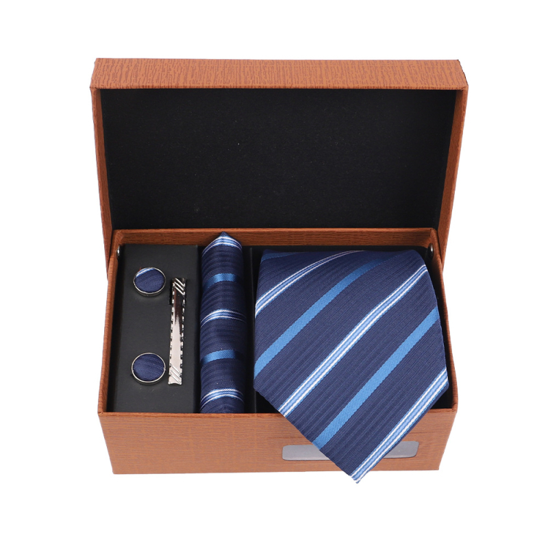2025 Új Férfi Nyakkendő Szett Ajándékdobozban Luxus Divatos Ajándék Férfi Üzleti Nyakkendő 4 Részes Szett