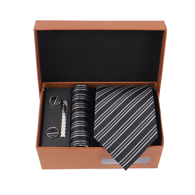2025 Új Férfi Nyakkendő Szett Ajándékdobozban Luxus Divatos Ajándék Férfi Üzleti Nyakkendő 4 Részes Szett