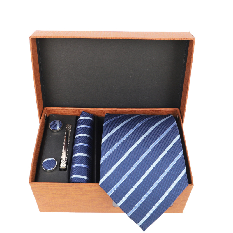 2025 Új Férfi Nyakkendő Szett Ajándékdobozban Luxus Divatos Ajándék Férfi Üzleti Nyakkendő 4 Részes Szett