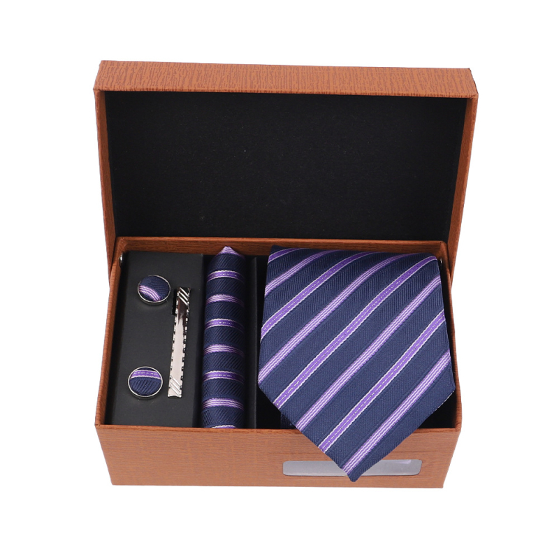 2025 Új Férfi Nyakkendő Szett Ajándékdobozban Luxus Divatos Ajándék Férfi Üzleti Nyakkendő 4 Részes Szett