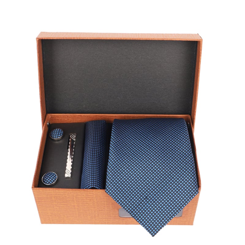 2025 m. naujas vyriškų kaklaraiščių rinkinys dovanų dėžutėje, aukštos klasės mados dovanų vyriškas verslo kaklaraištis, 4 dalių rinkinys