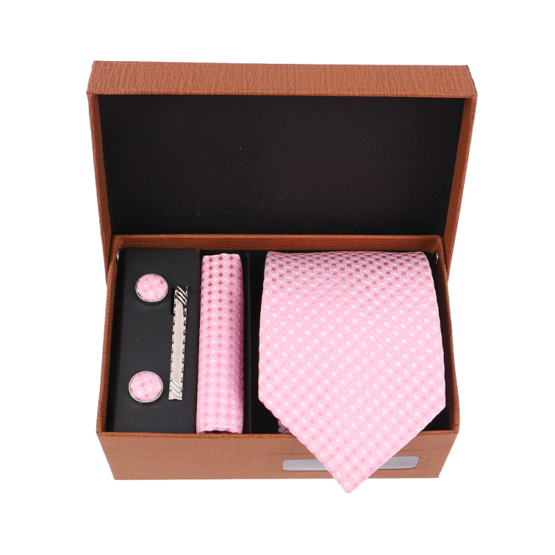 2025 m. naujas vyriškų kaklaraiščių rinkinys dovanų dėžutėje, aukštos klasės mados dovanų vyriškas verslo kaklaraištis, 4 dalių rinkinys