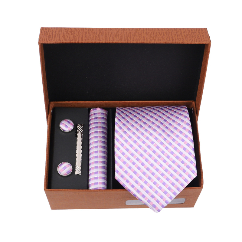 2025 Új Férfi Nyakkendő Szett Ajándékdobozban Luxus Divatos Ajándék Férfi Üzleti Nyakkendő 4 Részes Szett