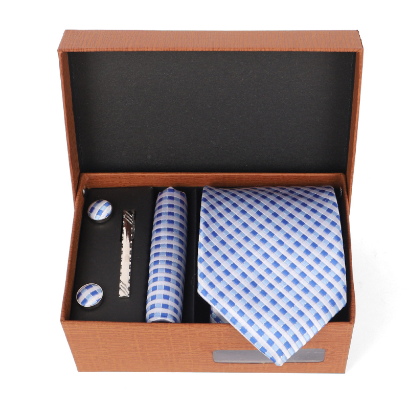 2025 Új Férfi Nyakkendő Szett Ajándékdobozban Luxus Divatos Ajándék Férfi Üzleti Nyakkendő 4 Részes Szett