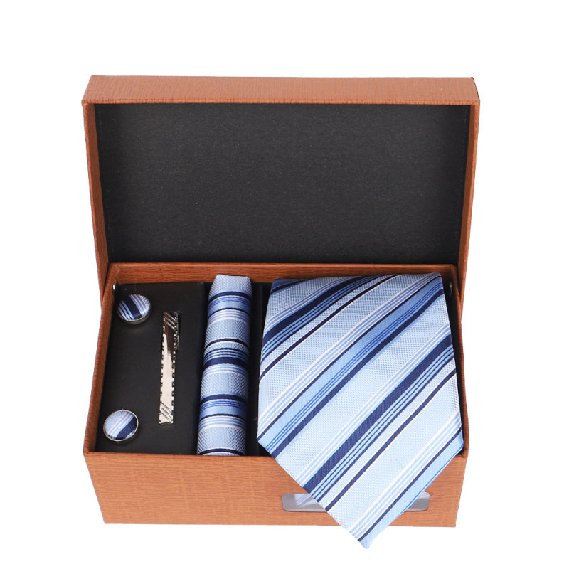 2025 Új Férfi Nyakkendő Szett Ajándékdobozban Luxus Divatos Ajándék Férfi Üzleti Nyakkendő 4 Részes Szett