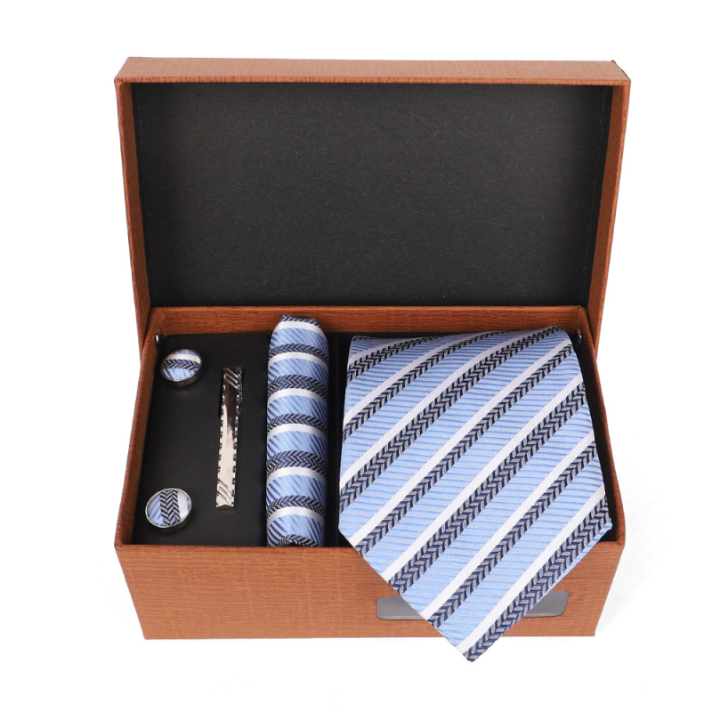 2025 Új Férfi Nyakkendő Szett Ajándékdobozban Luxus Divatos Ajándék Férfi Üzleti Nyakkendő 4 Részes Szett