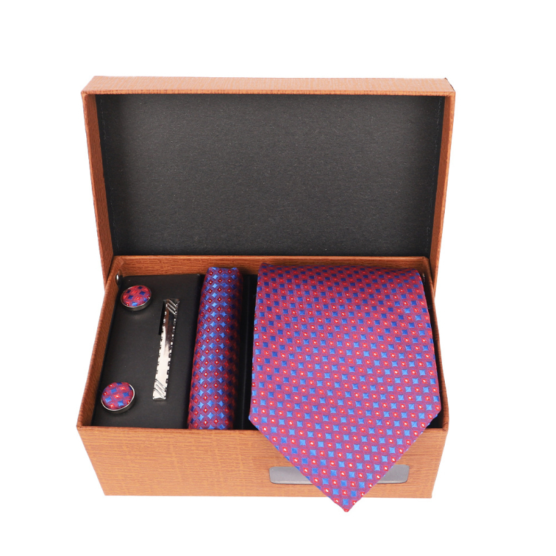 2025 Új Férfi Nyakkendő Szett Ajándékdobozban Luxus Divatos Ajándék Férfi Üzleti Nyakkendő 4 Részes Szett
