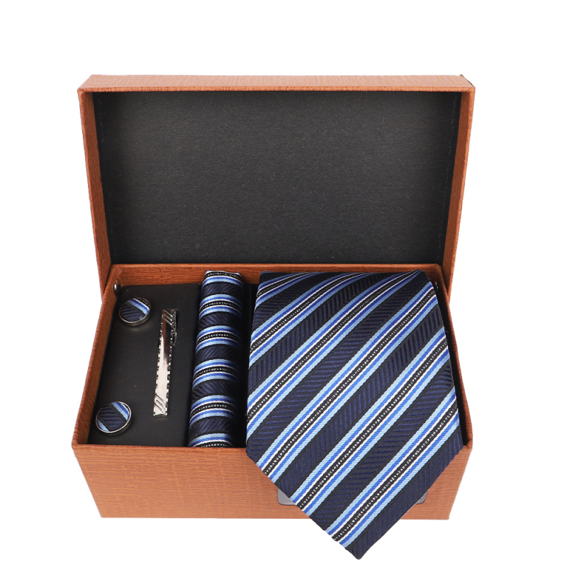 2025 Új Férfi Nyakkendő Szett Ajándékdobozban Luxus Divatos Ajándék Férfi Üzleti Nyakkendő 4 Részes Szett