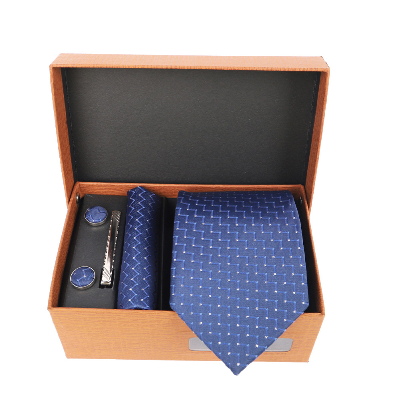 2025 Új Férfi Nyakkendő Szett Ajándékdobozban Luxus Divatos Ajándék Férfi Üzleti Nyakkendő 4 Részes Szett