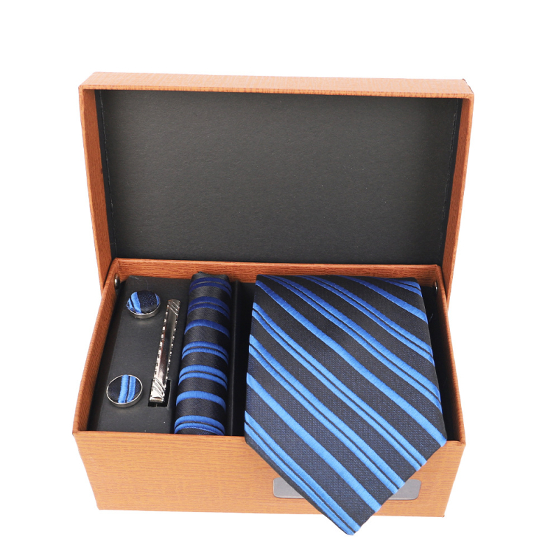 2025 Új Férfi Nyakkendő Szett Ajándékdobozban Luxus Divatos Ajándék Férfi Üzleti Nyakkendő 4 Részes Szett