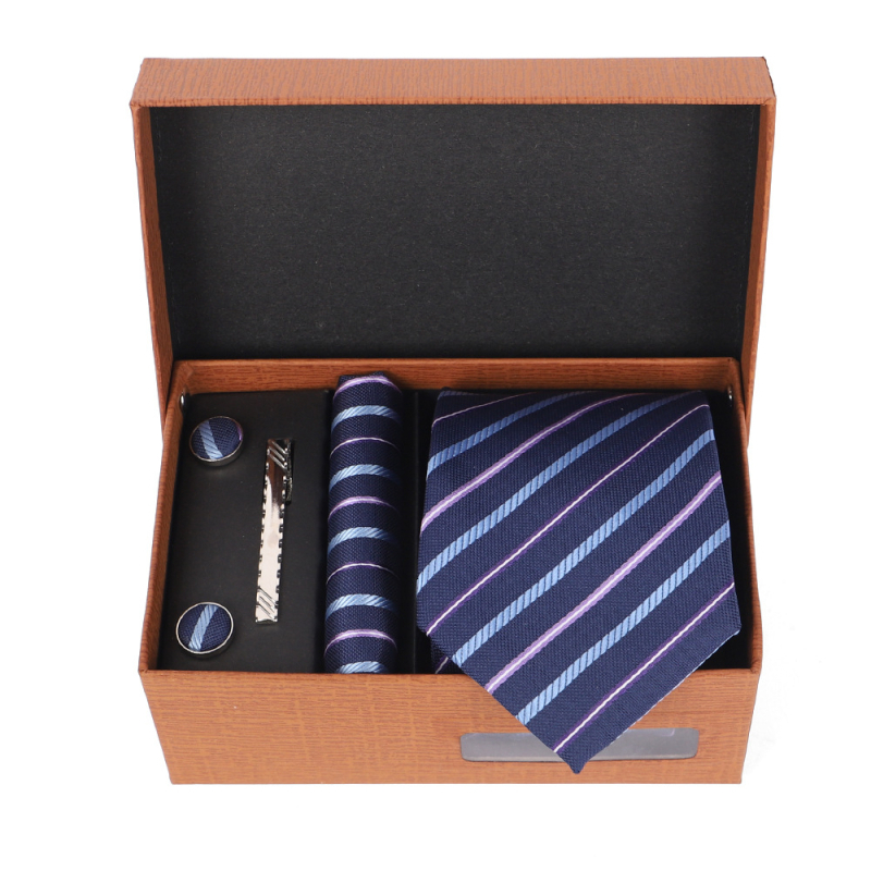 2025 Új Férfi Nyakkendő Szett Ajándékdobozban Luxus Divatos Ajándék Férfi Üzleti Nyakkendő 4 Részes Szett
