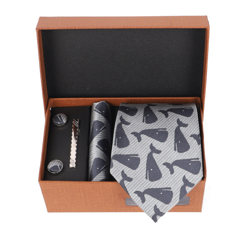 2025 Új Férfi Nyakkendő Szett Ajándékdobozban Luxus Divatos Ajándék Férfi Üzleti Nyakkendő 4 Részes Szett