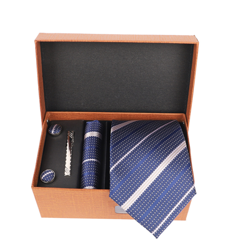2025 Új Férfi Nyakkendő Szett Ajándékdobozban Luxus Divatos Ajándék Férfi Üzleti Nyakkendő 4 Részes Szett