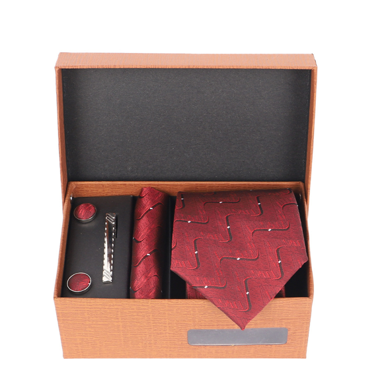 2025 Új Férfi Nyakkendő Szett Ajándékdobozban Luxus Divatos Ajándék Férfi Üzleti Nyakkendő 4 Részes Szett