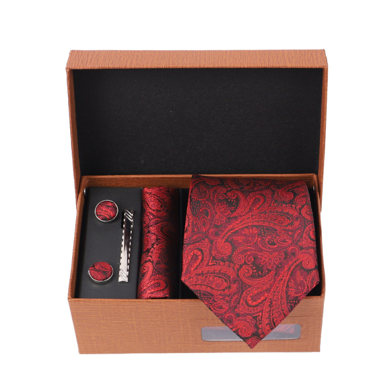 2025 Új Férfi Nyakkendő Szett Ajándékdobozban Luxus Divatos Ajándék Férfi Üzleti Nyakkendő 4 Részes Szett