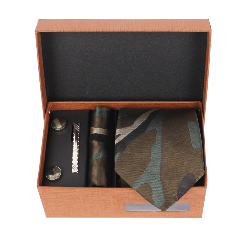 2025 Új Férfi Nyakkendő Szett Ajándékdobozban Luxus Divatos Ajándék Férfi Üzleti Nyakkendő 4 Részes Szett