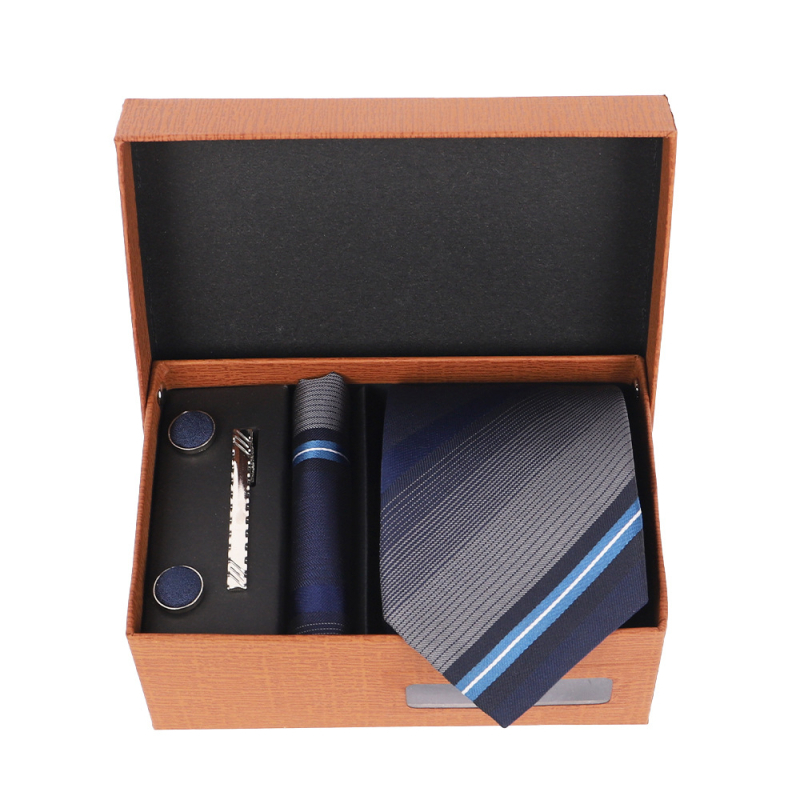 2025 Új Férfi Nyakkendő Szett Ajándékdobozban Luxus Divatos Ajándék Férfi Üzleti Nyakkendő 4 Részes Szett