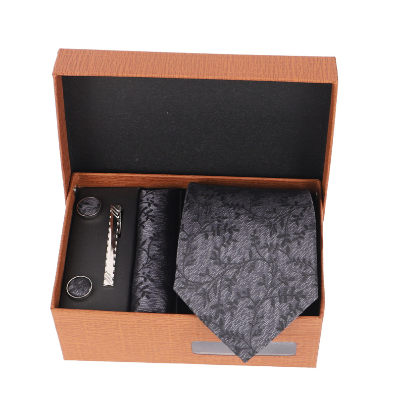 2025 Új Férfi Nyakkendő Szett Ajándékdobozban Luxus Divatos Ajándék Férfi Üzleti Nyakkendő 4 Részes Szett