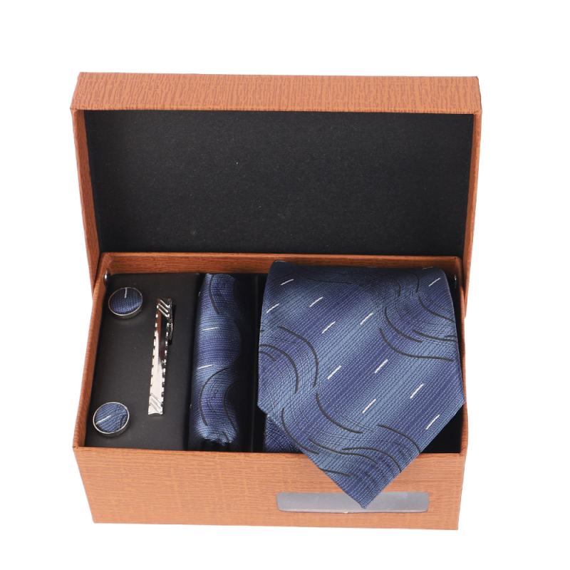2025 Új Férfi Nyakkendő Szett Ajándékdobozban Luxus Divatos Ajándék Férfi Üzleti Nyakkendő 4 Részes Szett