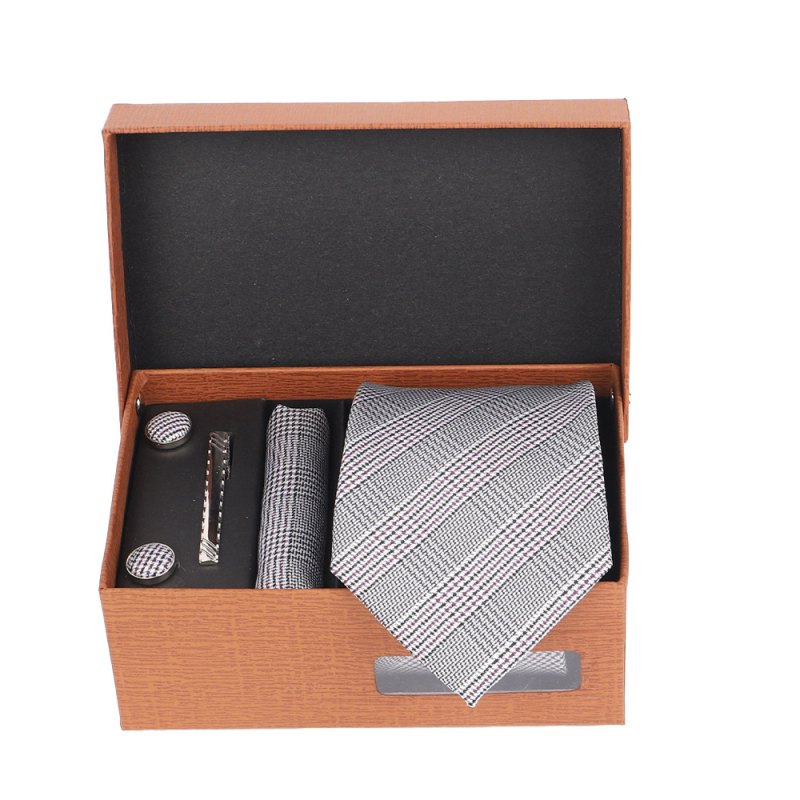2025 Új Férfi Nyakkendő Szett Ajándékdobozban Luxus Divatos Ajándék Férfi Üzleti Nyakkendő 4 Részes Szett