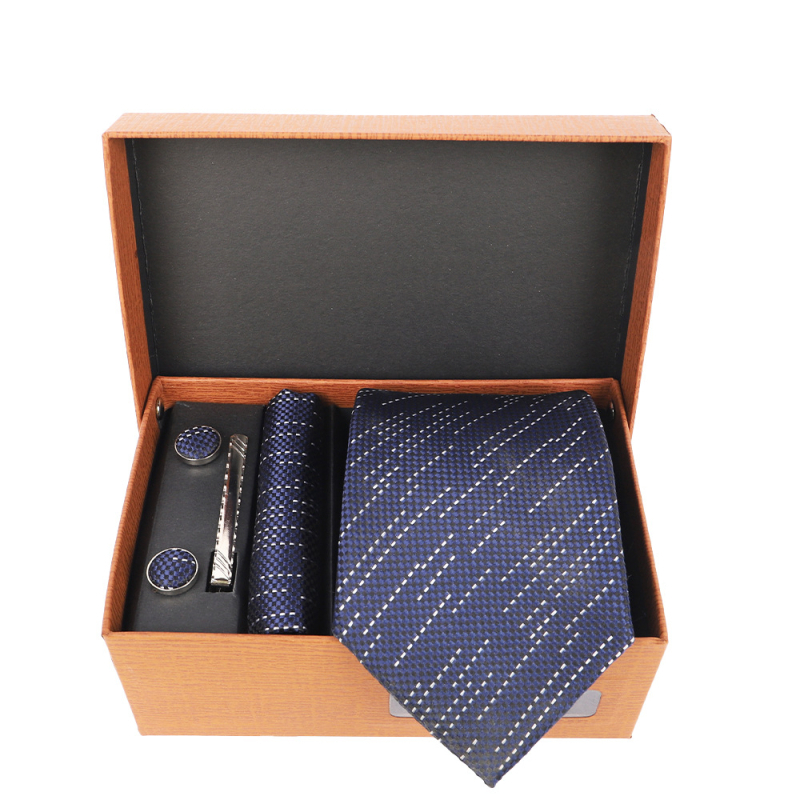 2025 Új Férfi Nyakkendő Szett Ajándékdobozban Luxus Divatos Ajándék Férfi Üzleti Nyakkendő 4 Részes Szett