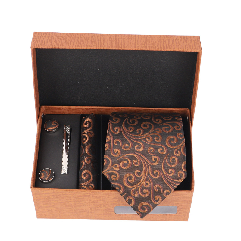 2025 Új Férfi Nyakkendő Szett Ajándékdobozban Luxus Divatos Ajándék Férfi Üzleti Nyakkendő 4 Részes Szett