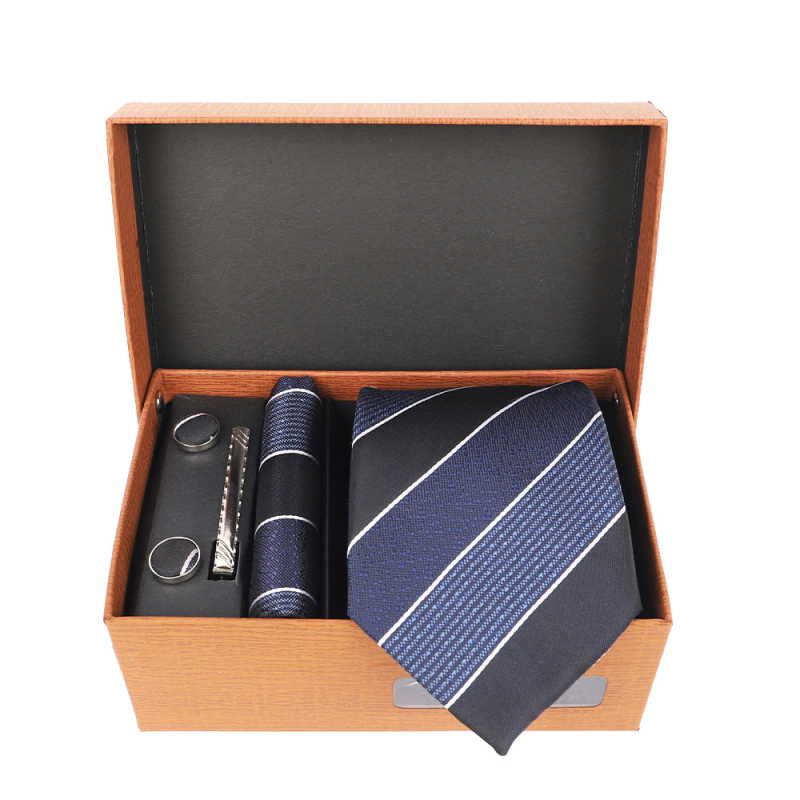 2025 Új Férfi Nyakkendő Szett Ajándékdobozban Luxus Divatos Ajándék Férfi Üzleti Nyakkendő 4 Részes Szett