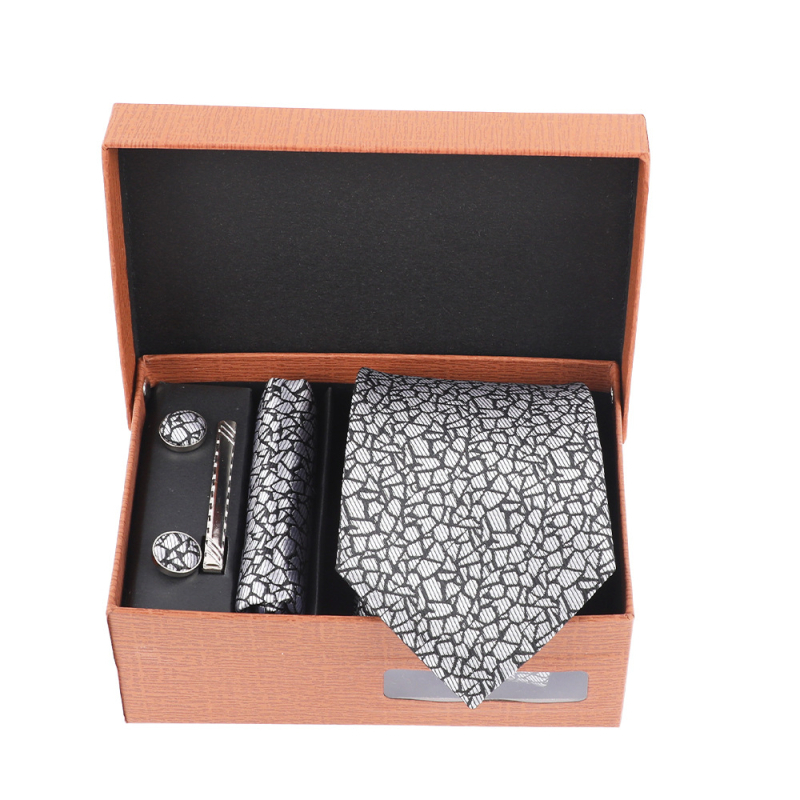 2025 Új Férfi Nyakkendő Szett Ajándékdobozban Luxus Divatos Ajándék Férfi Üzleti Nyakkendő 4 Részes Szett