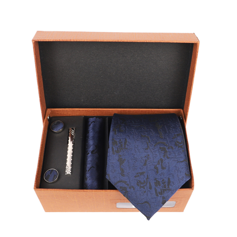2025 Új Férfi Nyakkendő Szett Ajándékdobozban Luxus Divatos Ajándék Férfi Üzleti Nyakkendő 4 Részes Szett