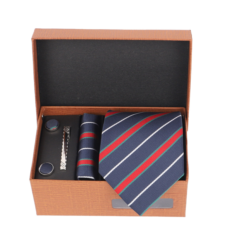 2025 Új Férfi Nyakkendő Szett Ajándékdobozban Luxus Divatos Ajándék Férfi Üzleti Nyakkendő 4 Részes Szett