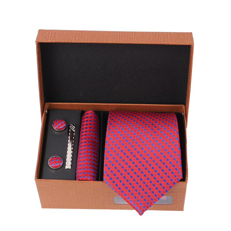 2025 Új Férfi Nyakkendő Szett Ajándékdobozban Luxus Divatos Ajándék Férfi Üzleti Nyakkendő 4 Részes Szett