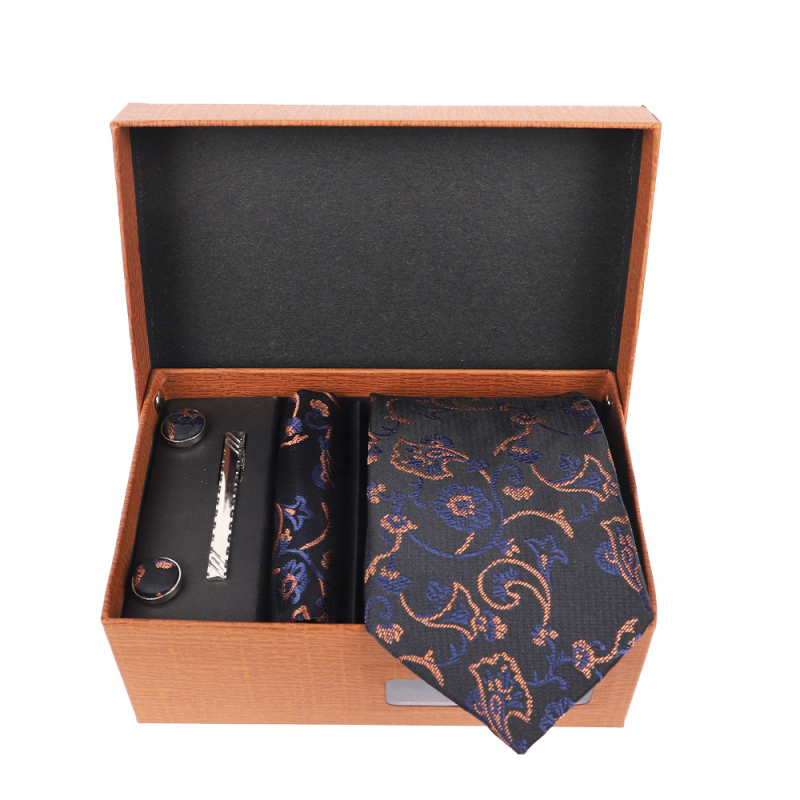 2025 Új Férfi Nyakkendő Szett Ajándékdobozban Luxus Divatos Ajándék Férfi Üzleti Nyakkendő 4 Részes Szett