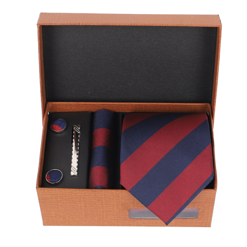2025 Új Férfi Nyakkendő Szett Ajándékdobozban Luxus Divatos Ajándék Férfi Üzleti Nyakkendő 4 Részes Szett